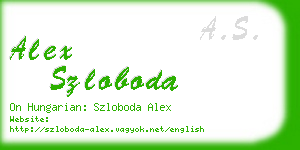 alex szloboda business card